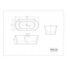 Ванна акриловая отдельностоящая BelBagno BB306-1585