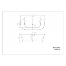 Ванна акриловая отдельностоящая BelBagno BB306-1775
