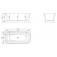 Ванна акриловая отдельностоящая BelBagno BB400-1700-800