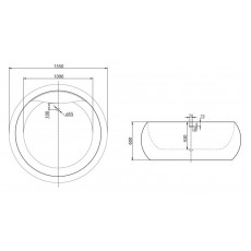 Ванна отдельностоящая BelBagno BB30-1550
