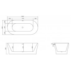 Ванна акриловая отдельностоящая BelBagno BB405-1500-800