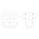 Ванна акриловая отдельностоящая BelBagno BB405-1700-800 Ванна акриловая отдельностоящая BelBagno BB405-1700-800