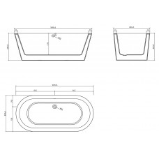 Ванна акриловая отдельностоящая BelBagno BB202-1700-800