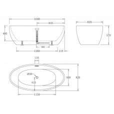 Ванна акриловая отдельностоящая без перелива BelBagno BB69-1700-W0