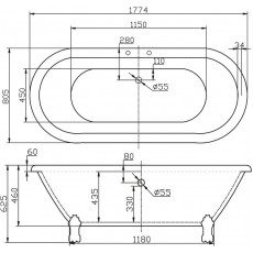 Ванна отдельностоящая BelBagno BB21