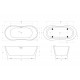 Ванна акриловая отдельностоящая BelBagno BB406-1650-730 Ванна акриловая отдельностоящая BelBagno BB406-1650-730
