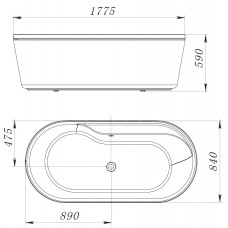 Ванна акриловая отдельностоящая BelBagno BB14-K