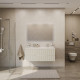 Тумба подвесная CEZARES DUET-N-1200-2C-SO-AS-P с раковиной CZR-8073-120-1-2 с двумя отверстиями для смесителей, альпака брашированная Тумба подвесная CEZARES DUET-N-1200-2C-SO-AS-P с раковиной CZR-8073-120-1-2 с двумя отверстиями для смесителей, альпака брашированная