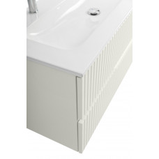 Тумба подвесная CEZARES DUET-N-1200-2C-SO-AS-P с раковиной CZR-8073-120-1-2 с двумя отверстиями для смесителей, альпака брашированная