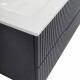 Тумба подвесная CEZARES DUET-N-1200-2C-SO-GR-P с раковиной CZR-8073-120-1-2 с двумя отверстиями для смесителей, графит Тумба подвесная CEZARES DUET-N-1200-2C-SO-GR-P с раковиной CZR-8073-120-1-2 с двумя отверстиями для смесителей, графит