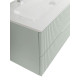 Тумба подвесная CEZARES DUET-N-1200-2C-SO-VPR-P с раковиной CZR-8073-120-1-2 с двумя отверстиями для смесителей, зеленый жемчужный
