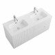 Тумба подвесная CEZARES DUET-N-1200-4C-SO-2-BL с раковиной CZR-8095-120-2 с двумя чашами, белый глянец Тумба подвесная CEZARES DUET-N-1200-4C-SO-2-BL с раковиной CZR-8095-120-2 с двумя чашами, белый глянец