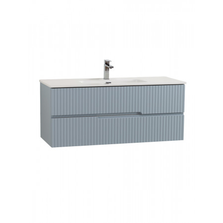 Тумба подвесная CEZARES DUET-N-1200-2C-SO-APR-P с раковиной CZR-8095-120, голубой жемчужный Тумба подвесная CEZARES DUET-N-1200-2C-SO-APR-P с раковиной CZR-8095-120, голубой жемчужный