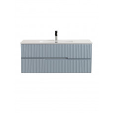 Тумба подвесная CEZARES DUET-N-1200-2C-SO-APR-P с раковиной CZR-8095-120, голубой жемчужный