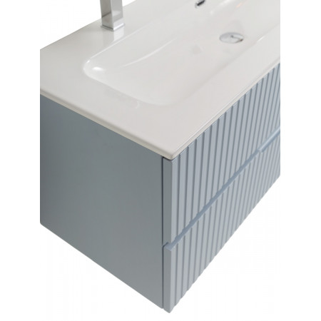 Тумба подвесная CEZARES DUET-N-1200-2C-SO-APR-P с раковиной CZR-8073-120-1-2 с двумя отверстиями для смесителей, голубой жемчужный Тумба подвесная CEZARES DUET-N-1200-2C-SO-APR-P с раковиной CZR-8073-120-1-2 с двумя отверстиями для смесителей, голубой жемчужный