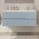 Тумба подвесная CEZARES DUET-N-1200-2C-SO-APR-P с раковиной CZR-8073-120-1-2 с двумя отверстиями для смесителей, голубой жемчужный Тумба подвесная CEZARES DUET-N-1200-2C-SO-APR-P с раковиной CZR-8073-120-1-2 с двумя отверстиями для смесителей, голубой жемчужный