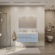 Тумба подвесная CEZARES DUET-N-1200-2C-SO-APR-P с раковиной CZR-8073-120-1-2 с двумя отверстиями для смесителей, голубой жемчужный Тумба подвесная CEZARES DUET-N-1200-2C-SO-APR-P с раковиной CZR-8073-120-1-2 с двумя отверстиями для смесителей, голубой жемчужный