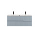 Тумба подвесная CEZARES DUET-N-1200-2C-SO-APR-P с раковиной CZR-8073-120-1-2 с двумя отверстиями для смесителей, голубой жемчужный Тумба подвесная CEZARES DUET-N-1200-2C-SO-APR-P с раковиной CZR-8073-120-1-2 с двумя отверстиями для смесителей, голубой жемчужный