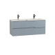 Тумба подвесная CEZARES DUET-N-1200-2C-SO-APR-P с раковиной CZR-8073-120-1-2 с двумя отверстиями для смесителей, голубой жемчужный Тумба подвесная CEZARES DUET-N-1200-2C-SO-APR-P с раковиной CZR-8073-120-1-2 с двумя отверстиями для смесителей, голубой жемчужный