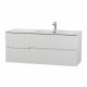 Тумба подвесная CEZARES DUET-N-1200-2C-SO-BL-R с раковиной CZR-8095-120-R правосторонняя, белый глянец