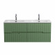 Тумба подвесная CEZARES DUET-N-1200-4C-SO-2-PS-P с раковиной CZR-8095-120-2 с двумя чашами, фисташковый софт Тумба подвесная CEZARES DUET-N-1200-4C-SO-2-PS-P с раковиной CZR-8095-120-2 с двумя чашами, фисташковый софт