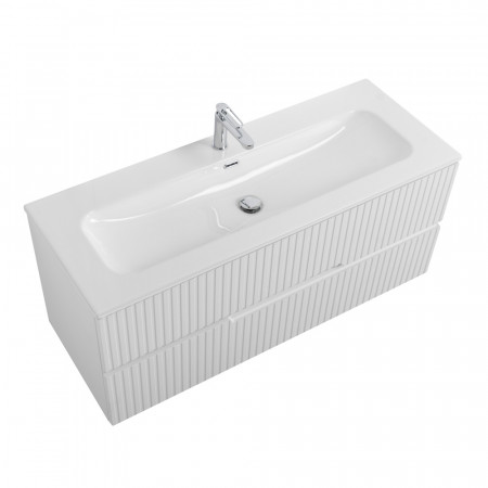 Тумба подвесная CEZARES DUET-N-1200-2C-SO-FBS-P с раковиной CZR-8073-120, ясень белый софт Тумба подвесная CEZARES DUET-N-1200-2C-SO-FBS-P с раковиной CZR-8073-120, ясень белый софт
