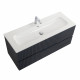 Тумба подвесная CEZARES DUET-N-1200-2C-SO-GR-P с раковиной CZR-8073-120, графит