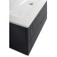 Тумба подвесная CEZARES DUET-N-1200-2C-SO-GR-P с раковиной CZR-8073-120, графит