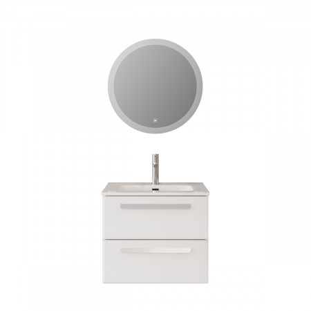 Тумба подвесная CEZARES ECO-CER-N-600-2C-SO-BL с раковиной CZR-8073-60, белый глянец Тумба подвесная CEZARES ECO-CER-N-600-2C-SO-BL с раковиной CZR-8073-60, белый глянец