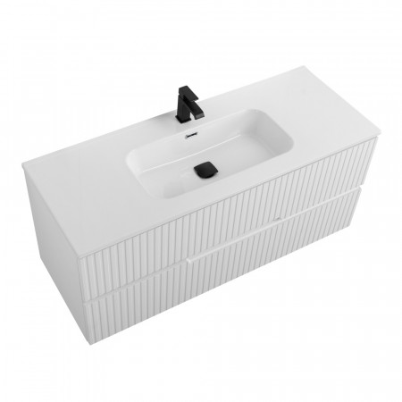 Тумба подвесная CEZARES DUET-N-1200-2C-SO-FBS-P с раковиной CZR-8095-120, ясень белый софт Тумба подвесная CEZARES DUET-N-1200-2C-SO-FBS-P с раковиной CZR-8095-120, ясень белый софт