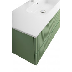Тумба подвесная CEZARES DUET-N-1200-2C-SO-PS-P с раковиной CZR-8095-120, фисташковый софт
