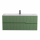 Тумба подвесная CEZARES DUET-N-1200-2C-SO-PS-P с раковиной CZR-8073-120, фисташковый софт