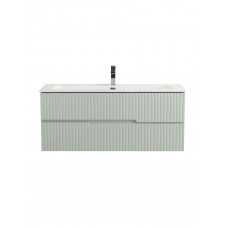Тумба подвесная CEZARES DUET-N-1200-2C-SO-VPR-P с раковиной CZR-8073-120, зеленый жемчужный