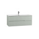 Тумба подвесная CEZARES DUET-N-1200-2C-SO-VPR-P с раковиной CZR-8073-120, зеленый жемчужный