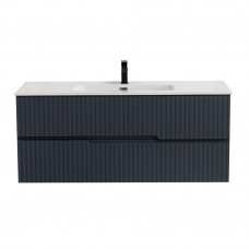 Тумба подвесная CEZARES DUET-N-1200-2C-SO-GR-P с раковиной CZR-8095-120, графит