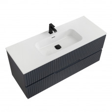 Тумба подвесная CEZARES DUET-N-1200-2C-SO-GR-P с раковиной CZR-8095-120, графит