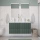 Тумба с раковиной подвесная BelBagno UNO-1200-4C-SO-VO Еловый матовый, раковина белая BB-8099-120-2 с 2-я чашами Тумба с раковиной подвесная BelBagno UNO-1200-4C-SO-VO Еловый матовый, раковина белая BB-8099-120-2 с 2-я чашами