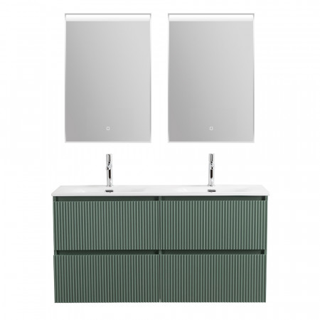 Тумба с раковиной подвесная BelBagno UNO-1200-4C-SO-VO Еловый матовый, раковина белая BB-8099-120-2 с 2-я чашами Тумба с раковиной подвесная BelBagno UNO-1200-4C-SO-VO Еловый матовый, раковина белая BB-8099-120-2 с 2-я чашами