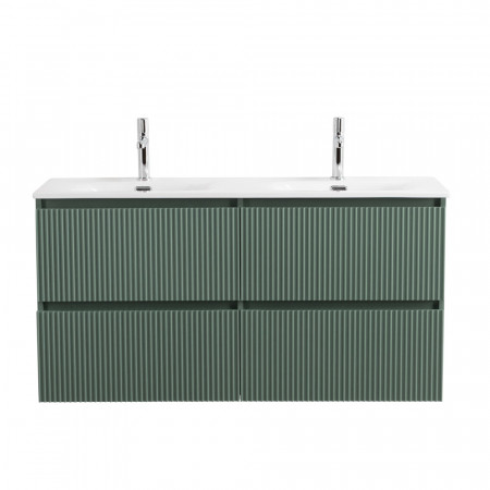 Тумба с раковиной подвесная BelBagno UNO-1200-4C-SO-VO Еловый матовый, раковина белая BB-8099-120-2 с 2-я чашами Тумба с раковиной подвесная BelBagno UNO-1200-4C-SO-VO Еловый матовый, раковина белая BB-8099-120-2 с 2-я чашами