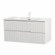 Тумба подвесная CEZARES DUET-N-1000-2C-SO-FBS-P с раковиной CZR-8095-100, ясень белый софт Тумба подвесная CEZARES DUET-N-1000-2C-SO-FBS-P с раковиной CZR-8095-100, ясень белый софт