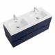Тумба подвесная CEZARES DUET-N-1200-4C-SO-2-SPF-P с раковиной CZR-8095-120-2 с двумя чашами, сапфир Тумба подвесная CEZARES DUET-N-1200-4C-SO-2-SPF-P с раковиной CZR-8095-120-2 с двумя чашами, сапфир