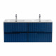 Тумба подвесная CEZARES DUET-N-1200-4C-SO-2-SPF-P с раковиной CZR-8095-120-2 с двумя чашами, сапфир Тумба подвесная CEZARES DUET-N-1200-4C-SO-2-SPF-P с раковиной CZR-8095-120-2 с двумя чашами, сапфир