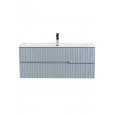 Тумба подвесная CEZARES DUET-N-1200-2C-SO-APR-P с раковиной CZR-8073-120, голубой жемчужный