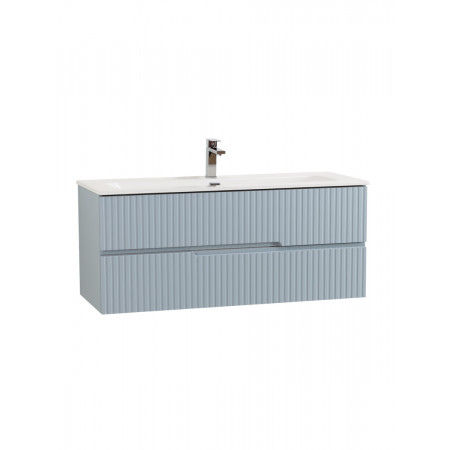 Тумба подвесная CEZARES DUET-N-1200-2C-SO-APR-P с раковиной CZR-8073-120, голубой жемчужный Тумба подвесная CEZARES DUET-N-1200-2C-SO-APR-P с раковиной CZR-8073-120, голубой жемчужный