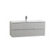 Тумба подвесная CEZARES DUET-N-1200-2C-SO-GPR-P с раковиной CZR-8073-120, серый жемчужный