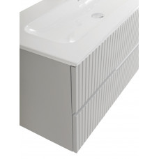 Тумба подвесная CEZARES DUET-N-1200-2C-SO-GPR-P с раковиной CZR-8073-120, серый жемчужный