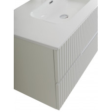 Тумба подвесная CEZARES DUET-N-1000-2C-SO-GPR-P с раковиной CZR-8095-100, серый жемчужный