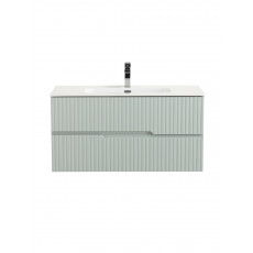 Тумба подвесная CEZARES DUET-N-1000-2C-SO-VPR-P с раковиной CZR-8095-100, зеленый жемчужный