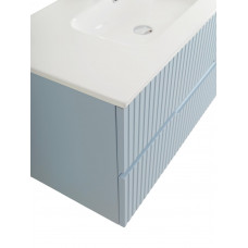 Тумба подвесная CEZARES DUET-N-1000-2C-SO-APR-P с раковиной CZR-8095-100, голубой жемчужный