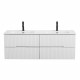 Тумба подвесная CEZARES DUET-N-1400-4C-SO-2-BL с раковиной CZR-8095-140-2 с двумя чашами, белый глянец Тумба подвесная CEZARES DUET-N-1400-4C-SO-2-BL с раковиной CZR-8095-140-2 с двумя чашами, белый глянец